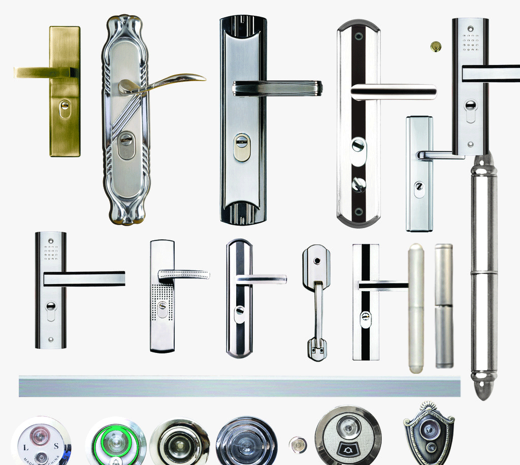 防盗门五金件效果图