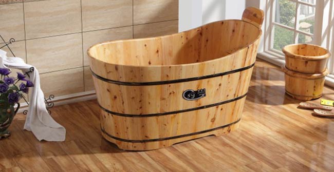 木浴桶长度数值效果图